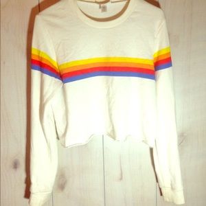 Rainbow Strip Crop-Top